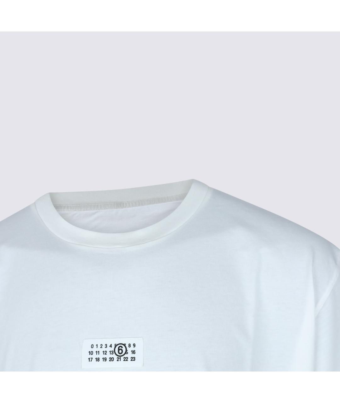 MM6 MAISON MARGIELA Белая хлопковая футболка, фото 3