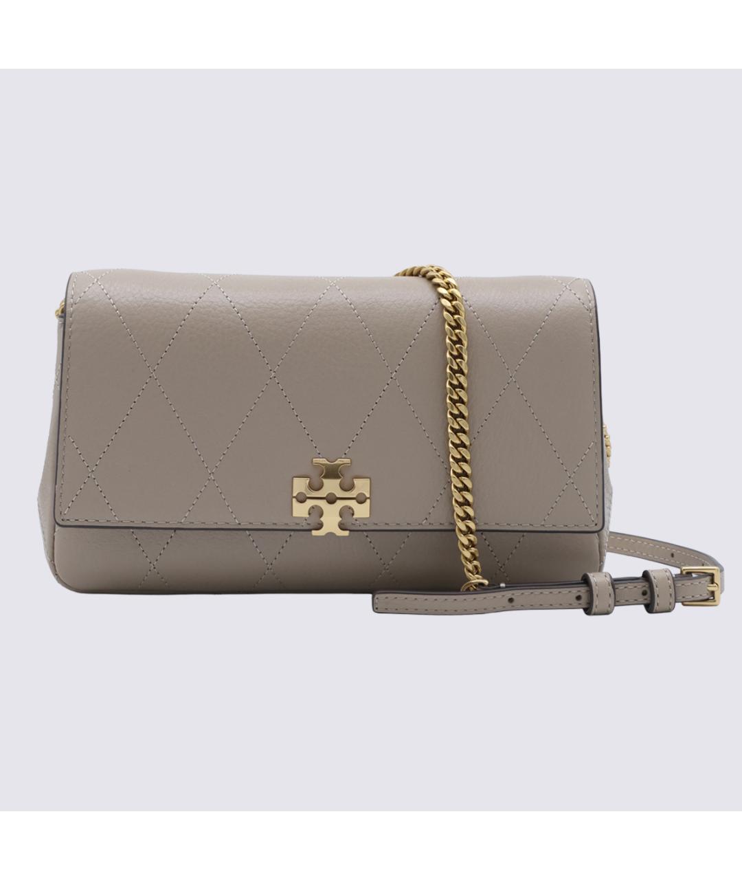 TORY BURCH Серая кожаная сумка через плечо, фото 5