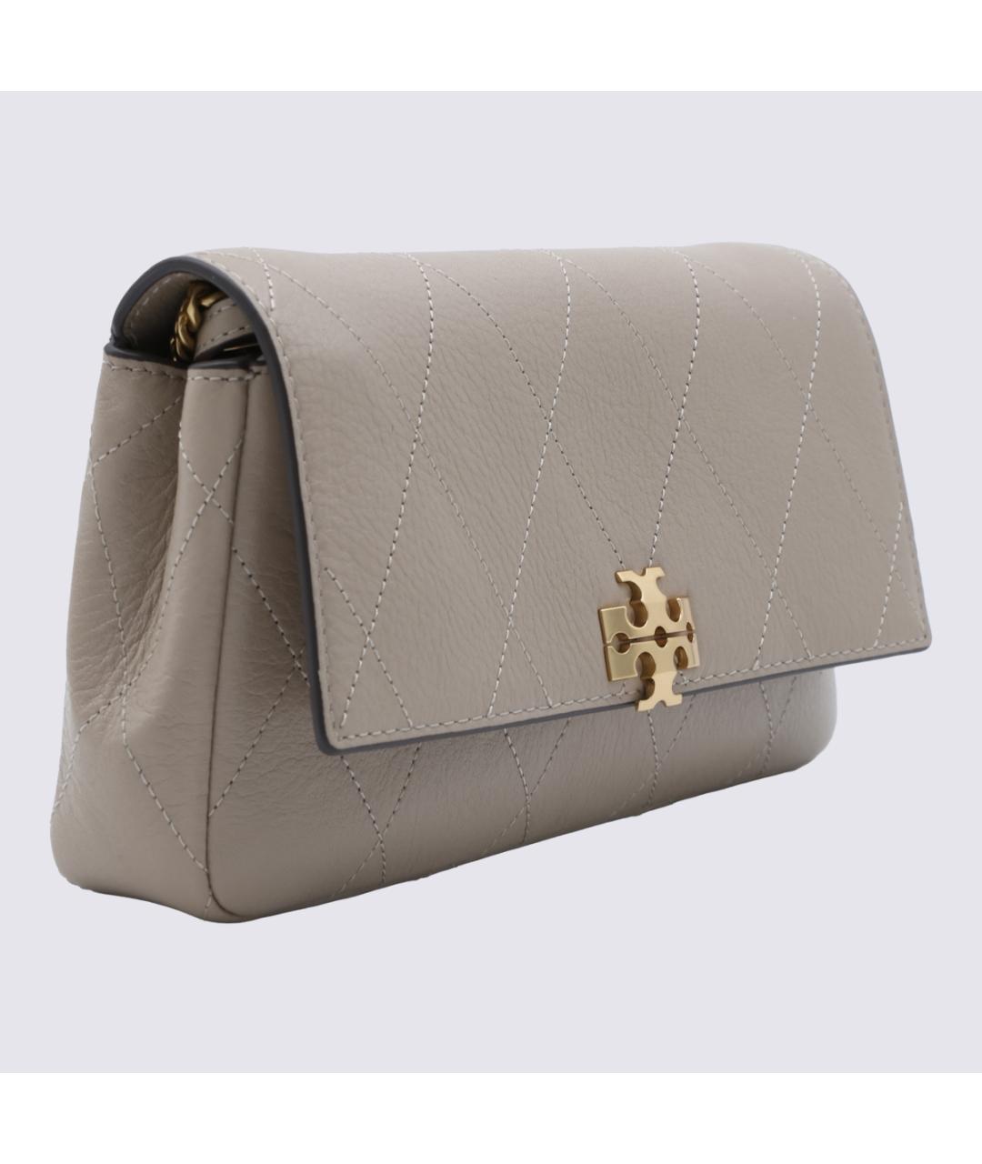 TORY BURCH Серая кожаная сумка через плечо, фото 2