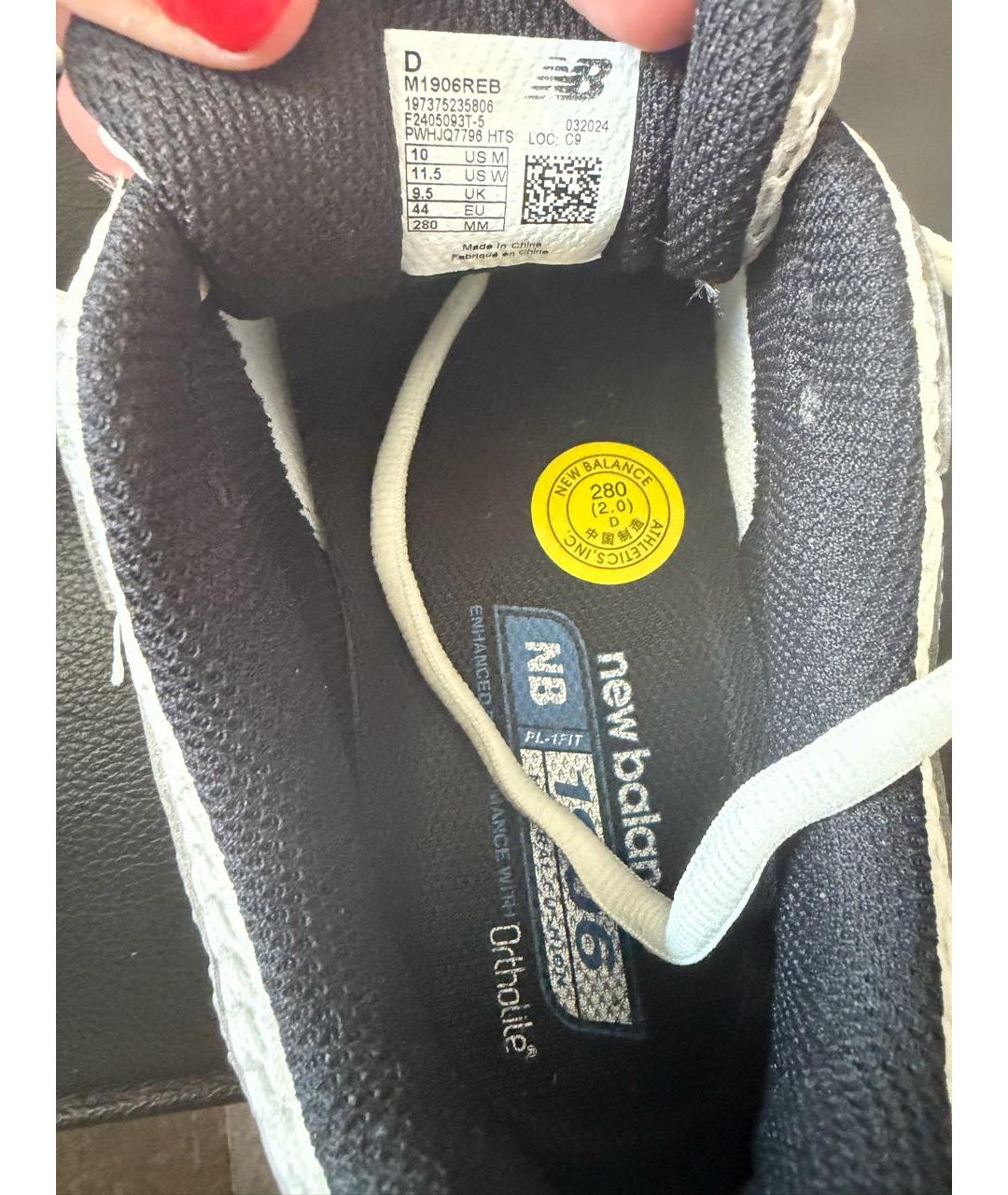 NEW BALANCE Белые текстильные высокие кроссовки / кеды, фото 5