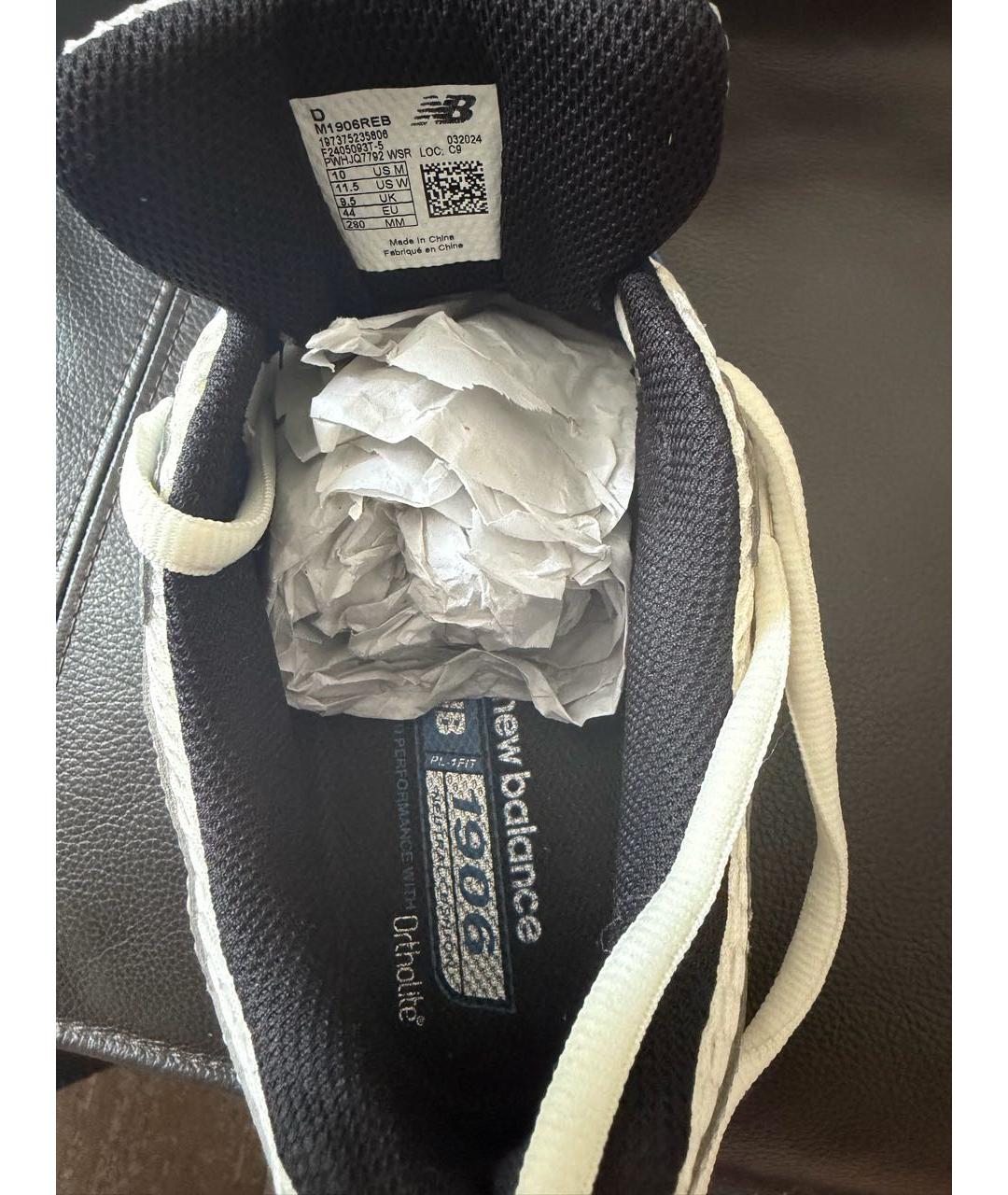NEW BALANCE Белые текстильные высокие кроссовки / кеды, фото 4