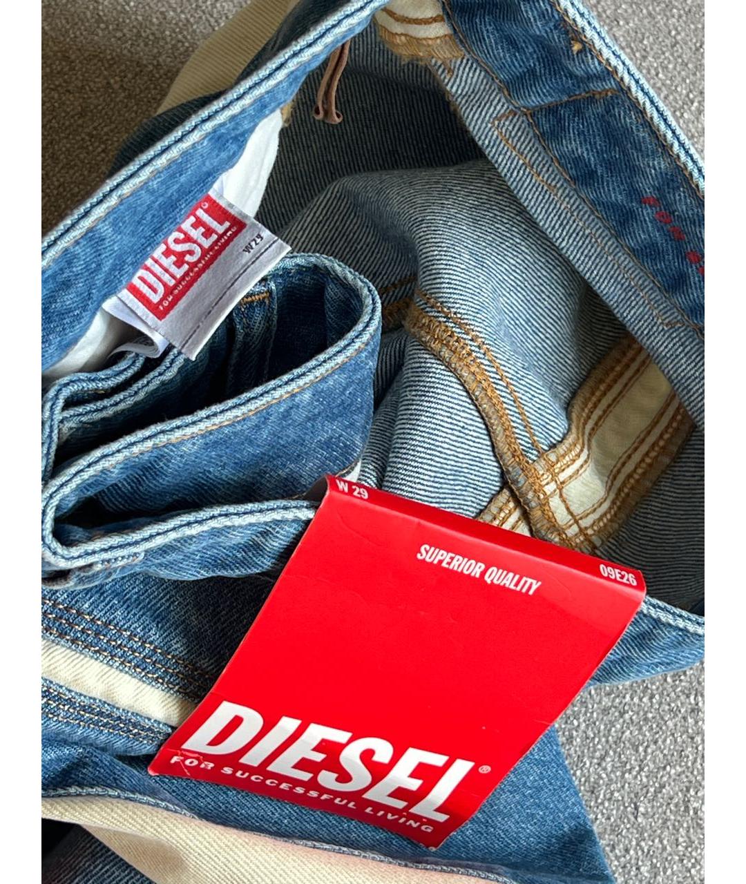 DIESEL Голубая деним юбка мини, фото 3