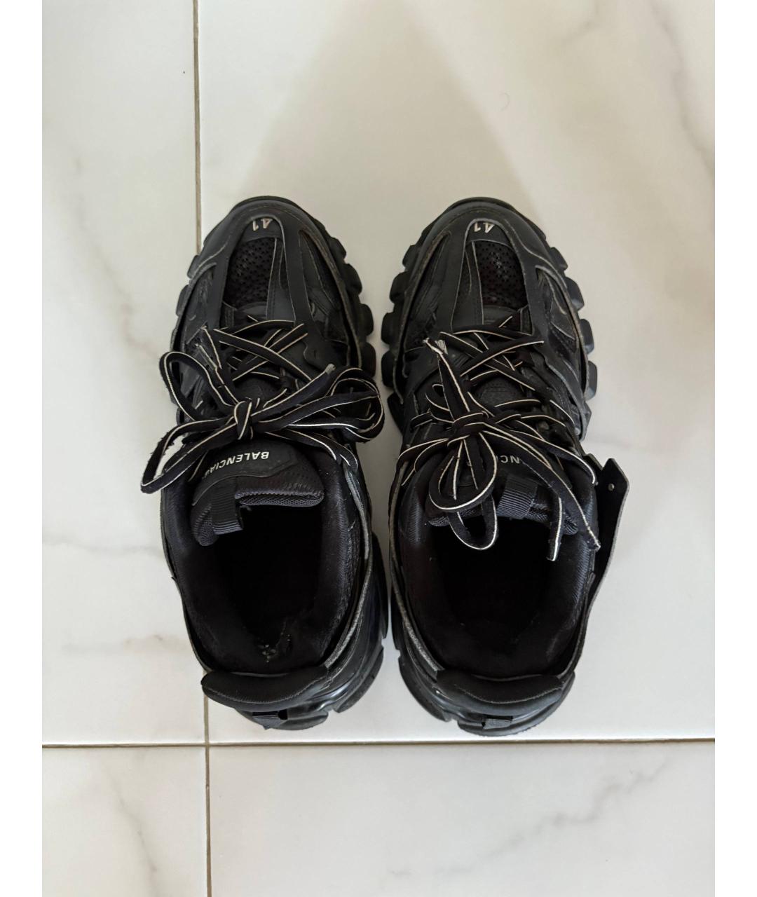 BALENCIAGA Черные синтетические низкие кроссовки / кеды, фото 3
