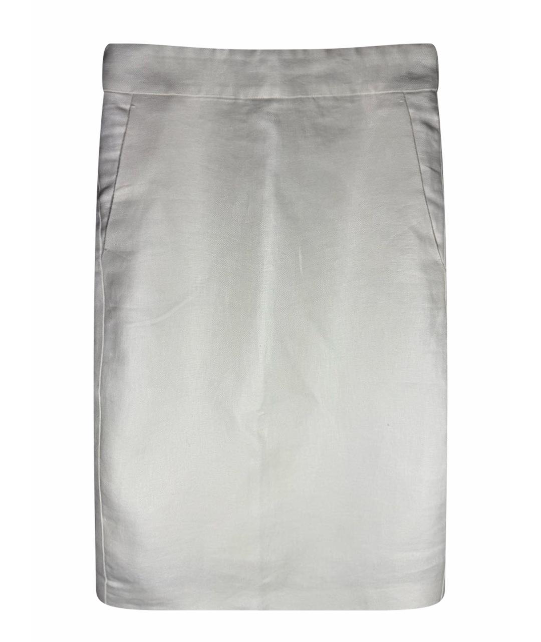 'S MAX MARA Белая вискозная юбка миди, фото 1