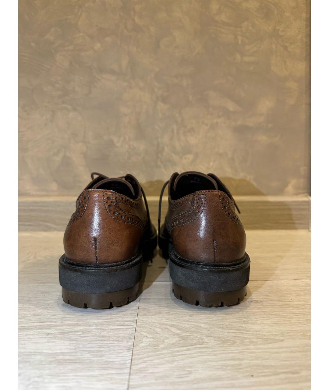 TOD'S Коричневые кожаные туфли, фото 4