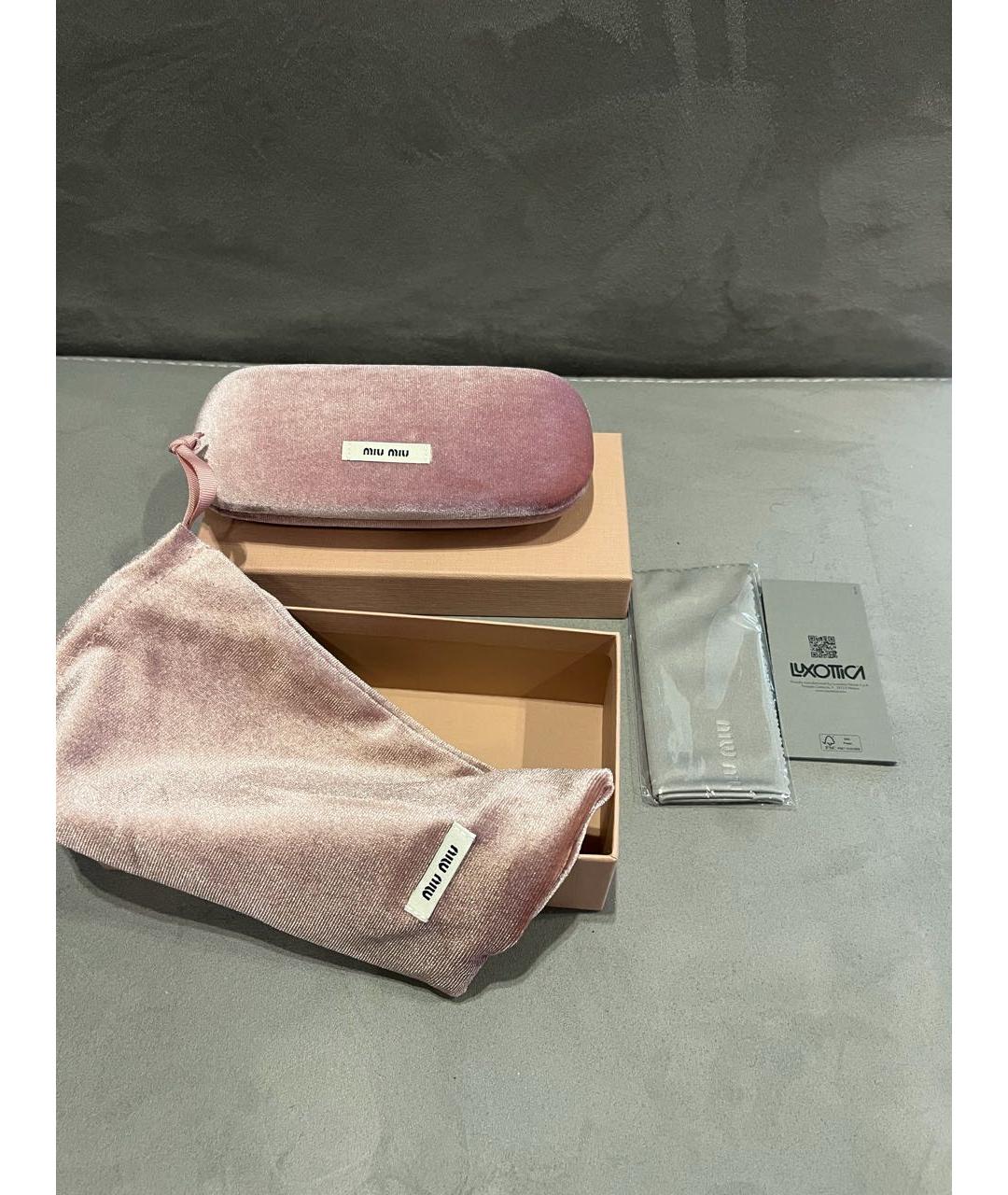 MIU MIU Коричневые пластиковые солнцезащитные очки, фото 5