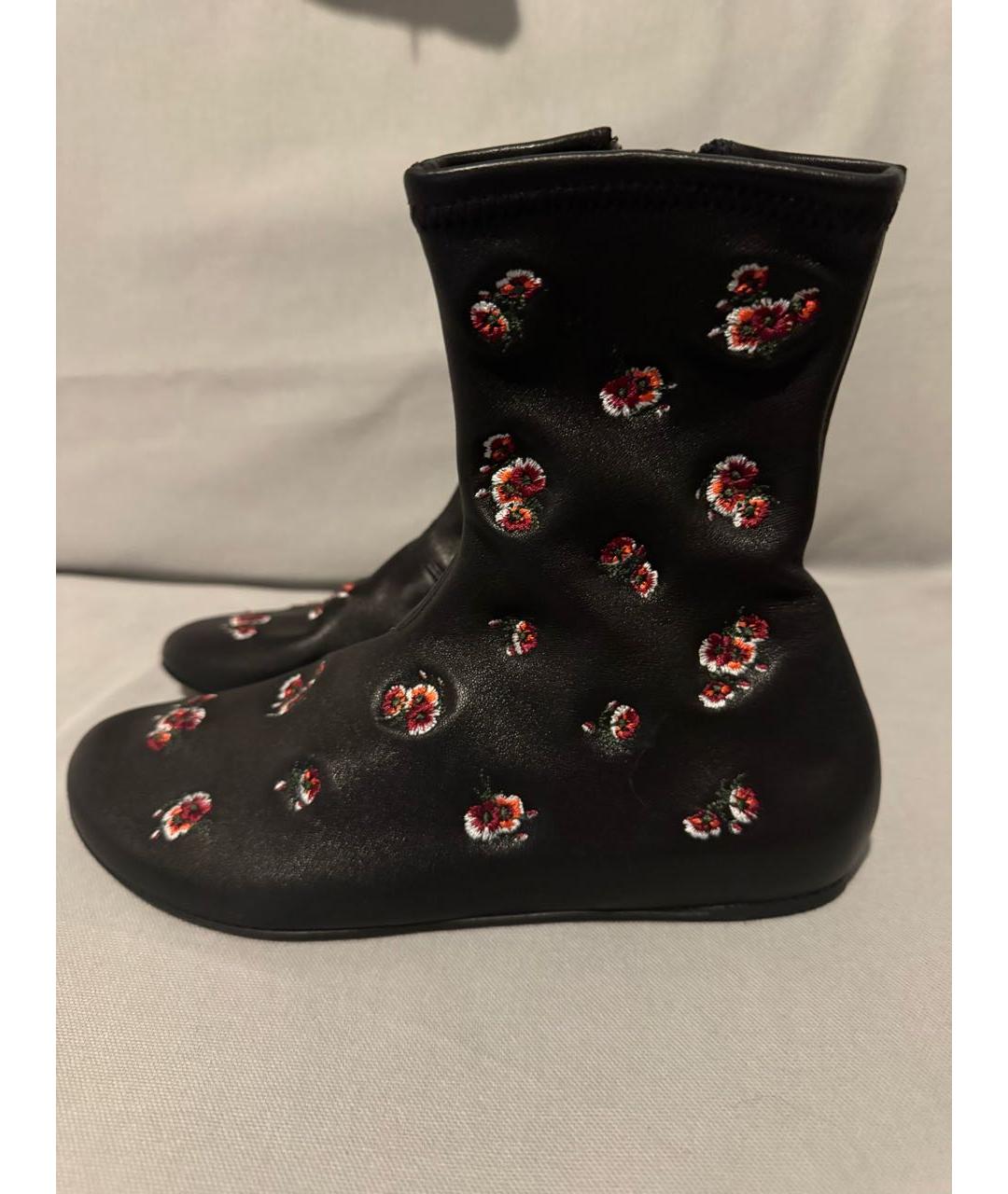 KENZO Черные кожаные полусапоги, фото 8