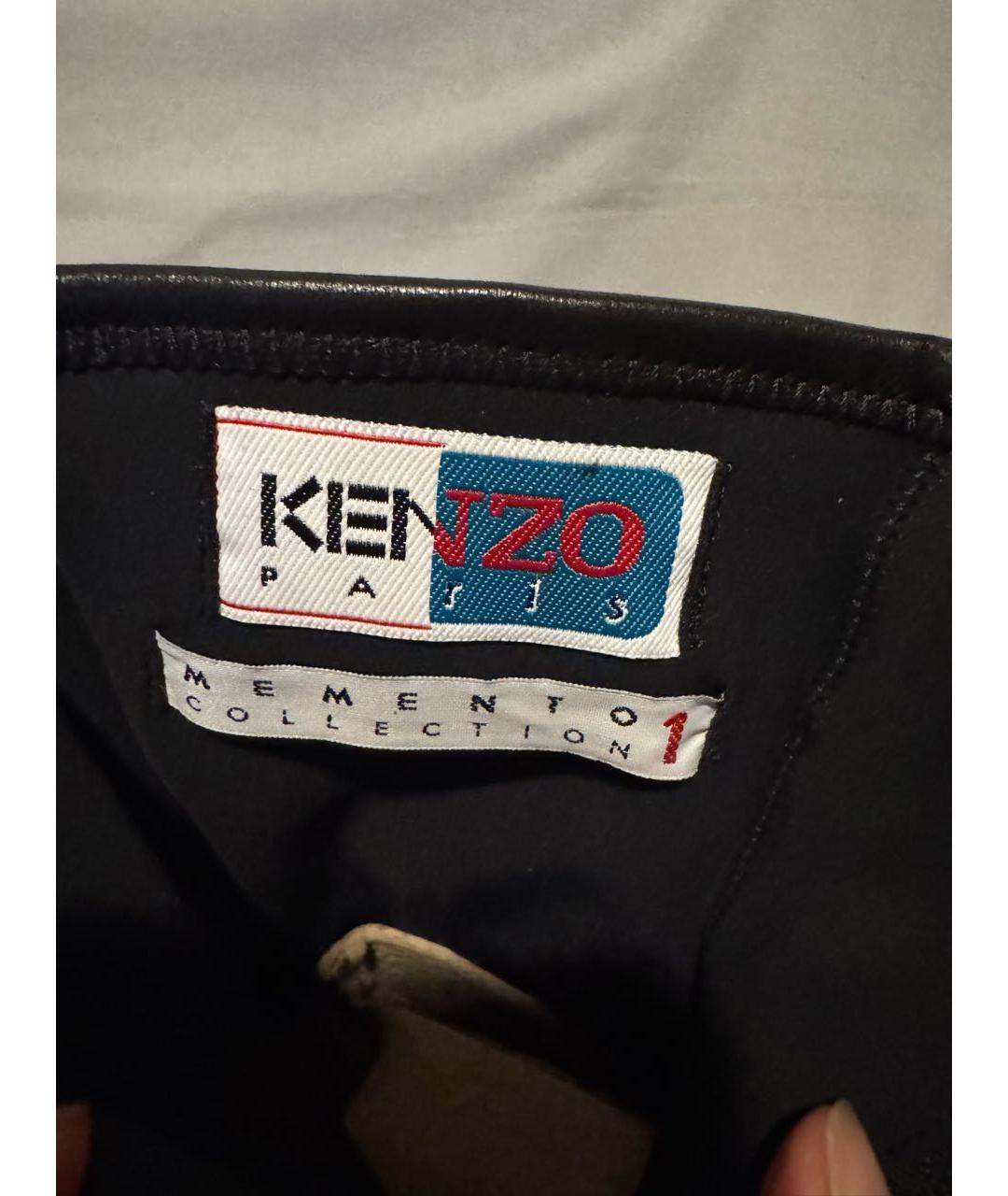 KENZO Черные кожаные полусапоги, фото 6