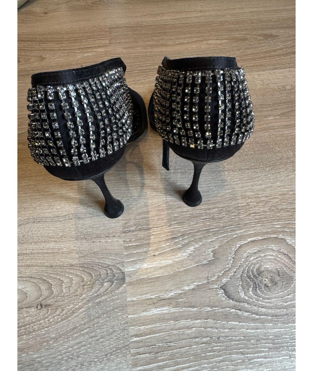 MANOLO BLAHNIK Черные текстильные туфли, фото 3