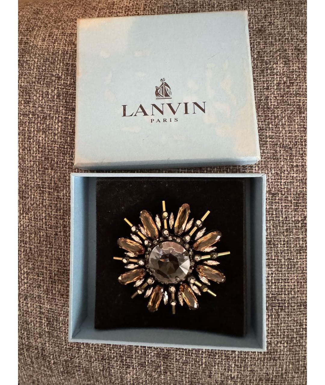 LANVIN Коричневая булавка / брошь, фото 3