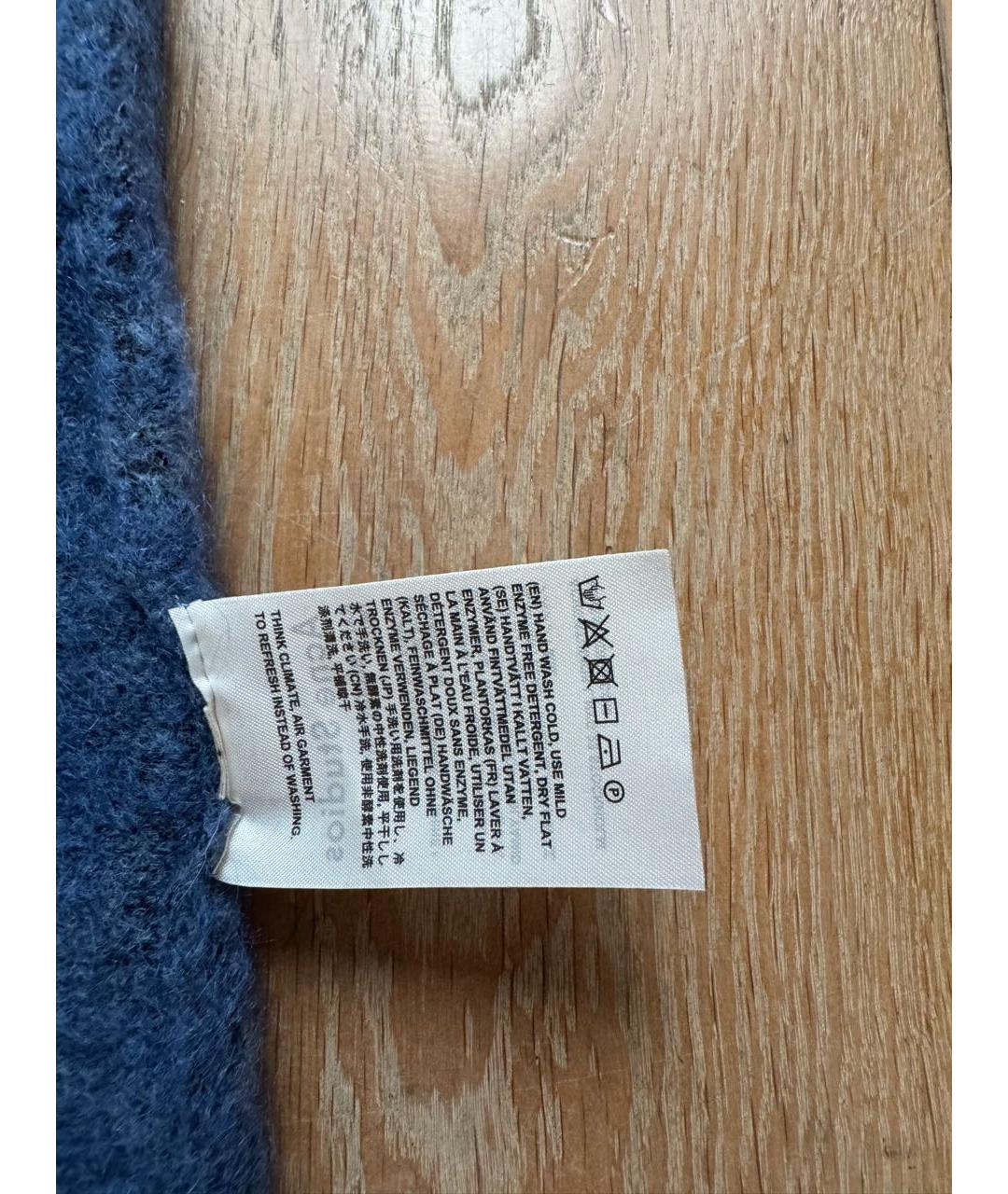 ACNE STUDIOS Темно-синий шерстяной джемпер / свитер, фото 8