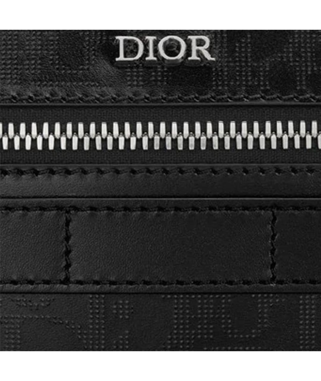 CHRISTIAN DIOR Черная кожаная сумка на плечо, фото 5