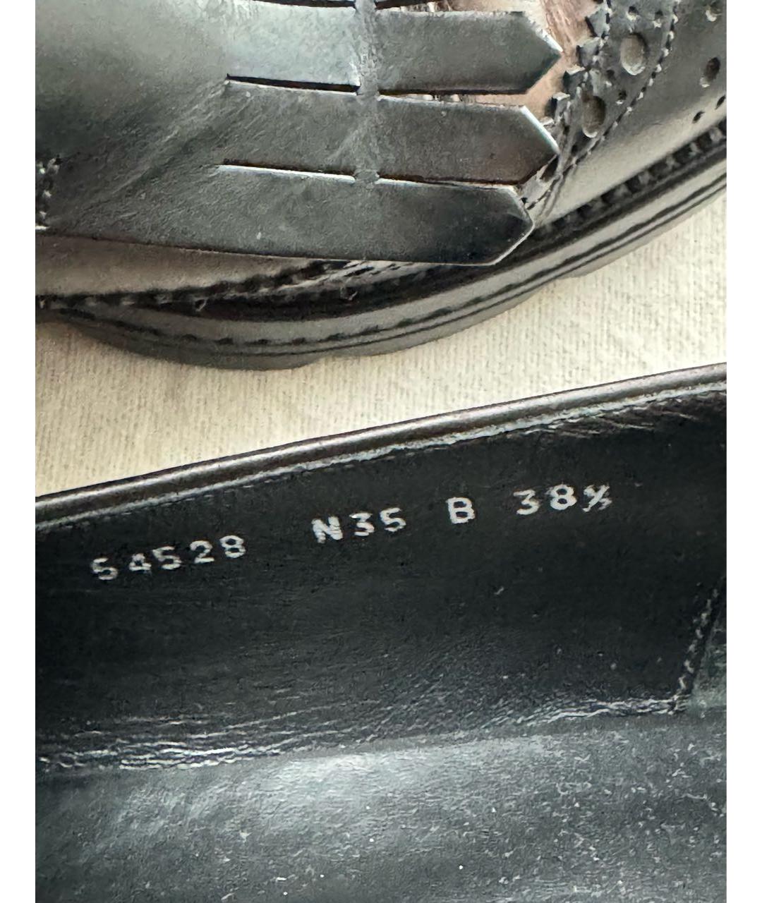 SANTONI Черные кожаные лоферы, фото 6