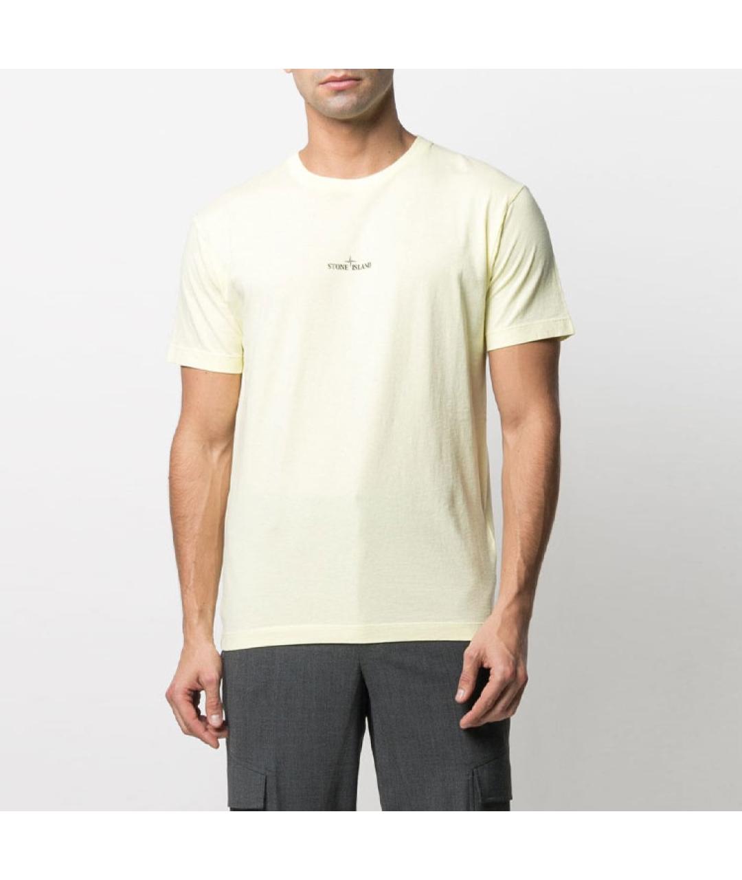 STONE ISLAND Бежевая футболка, фото 3