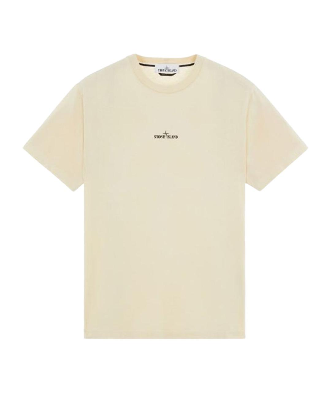 STONE ISLAND Бежевая футболка, фото 1