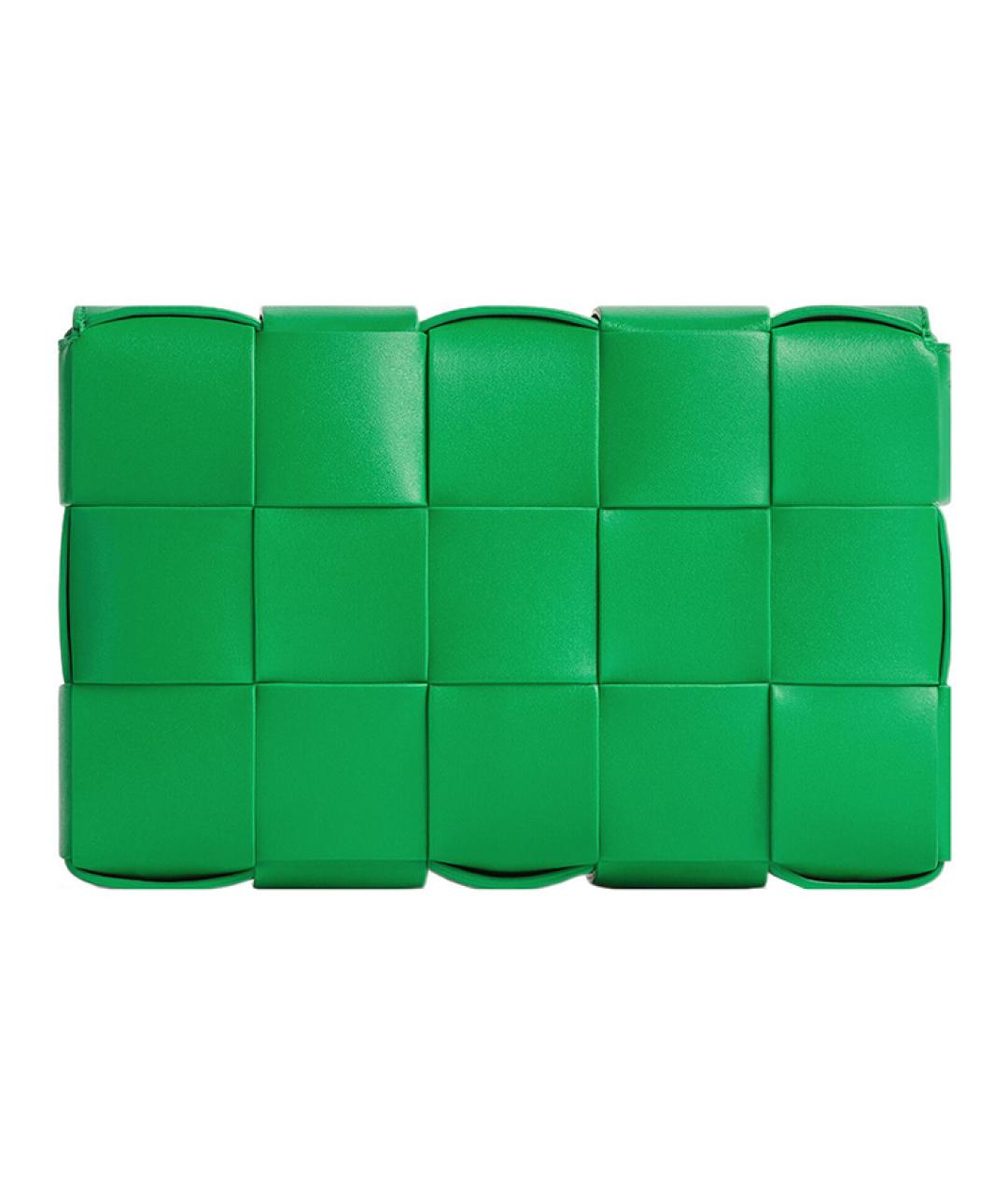 BOTTEGA VENETA Зеленая кожаная сумка на плечо, фото 3