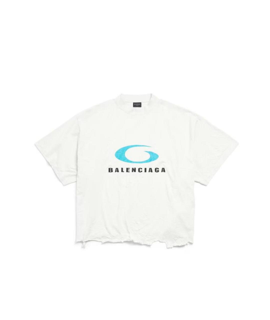 BALENCIAGA Белая футболка, фото 2