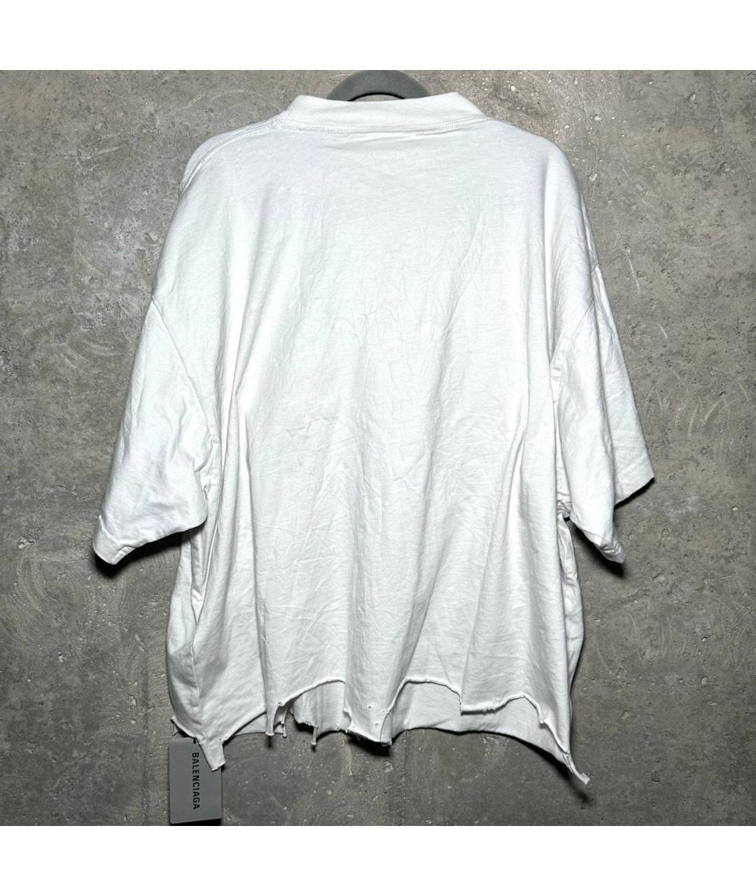 BALENCIAGA Белая футболка, фото 3