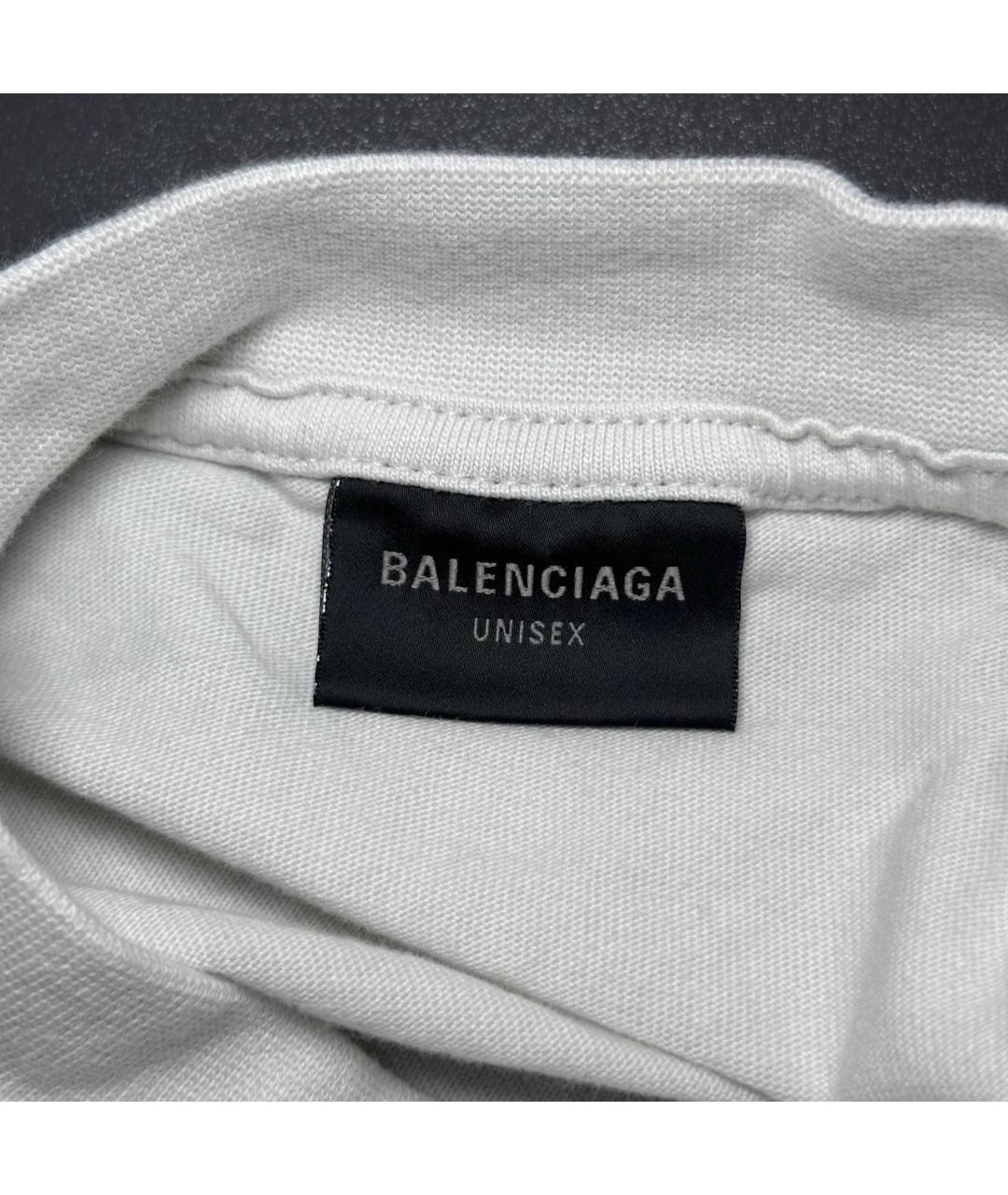 BALENCIAGA Белая футболка, фото 5
