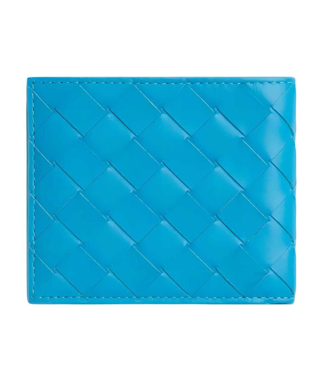 BOTTEGA VENETA Голубой кожаный кошелек, фото 2
