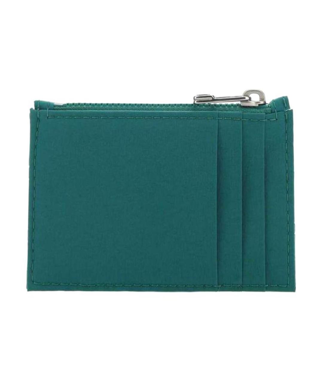 BOTTEGA VENETA Зеленый кожаный кошелек, фото 2