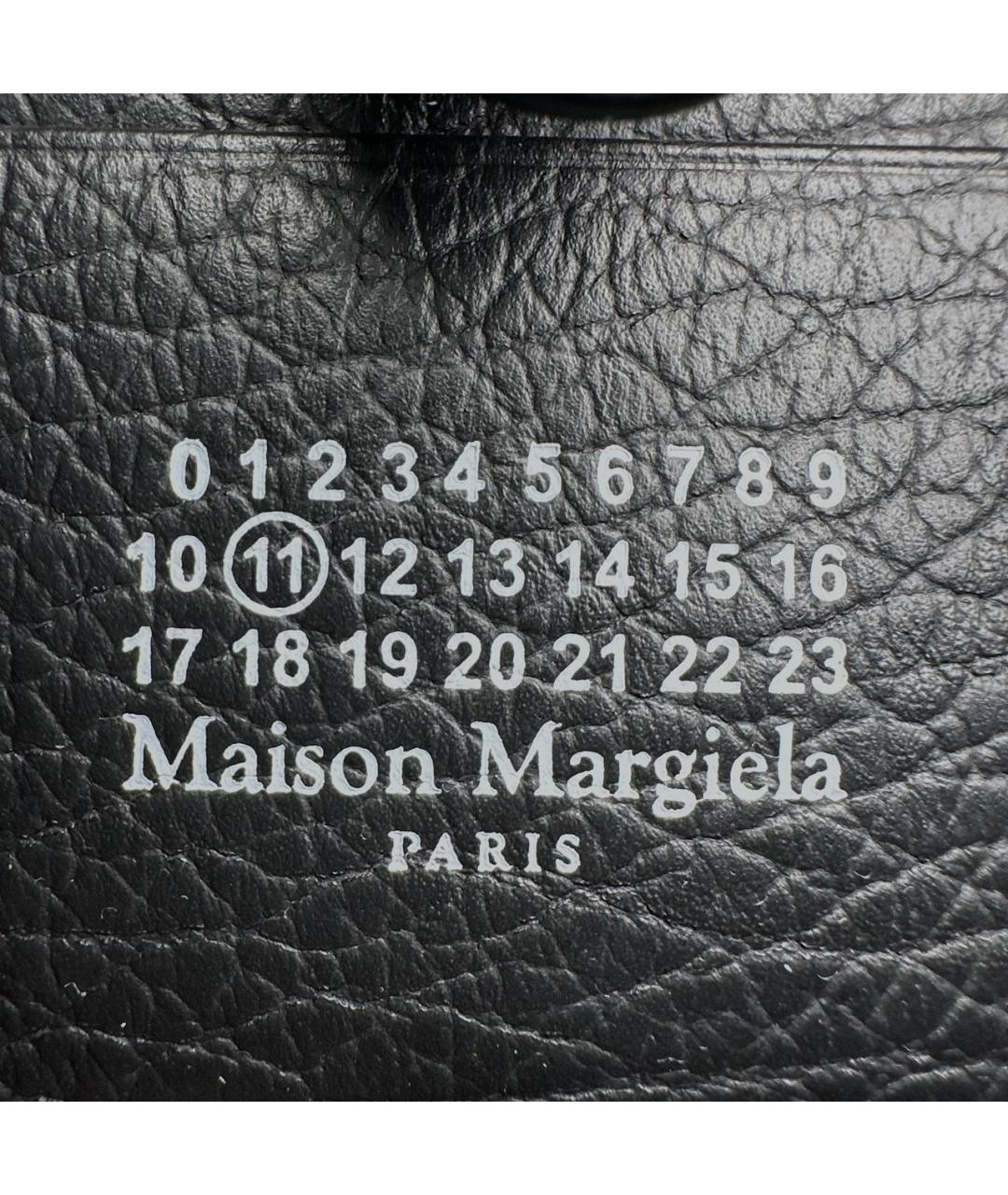 MAISON MARGIELA Черный кожаный кошелек, фото 6