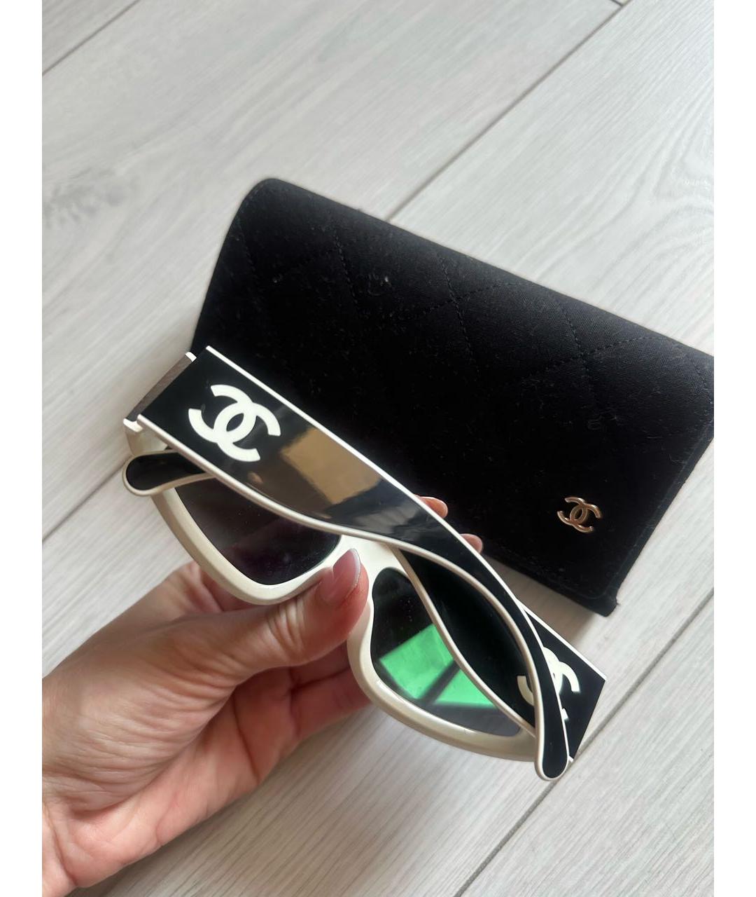 CHANEL Черные пластиковые солнцезащитные очки, фото 2