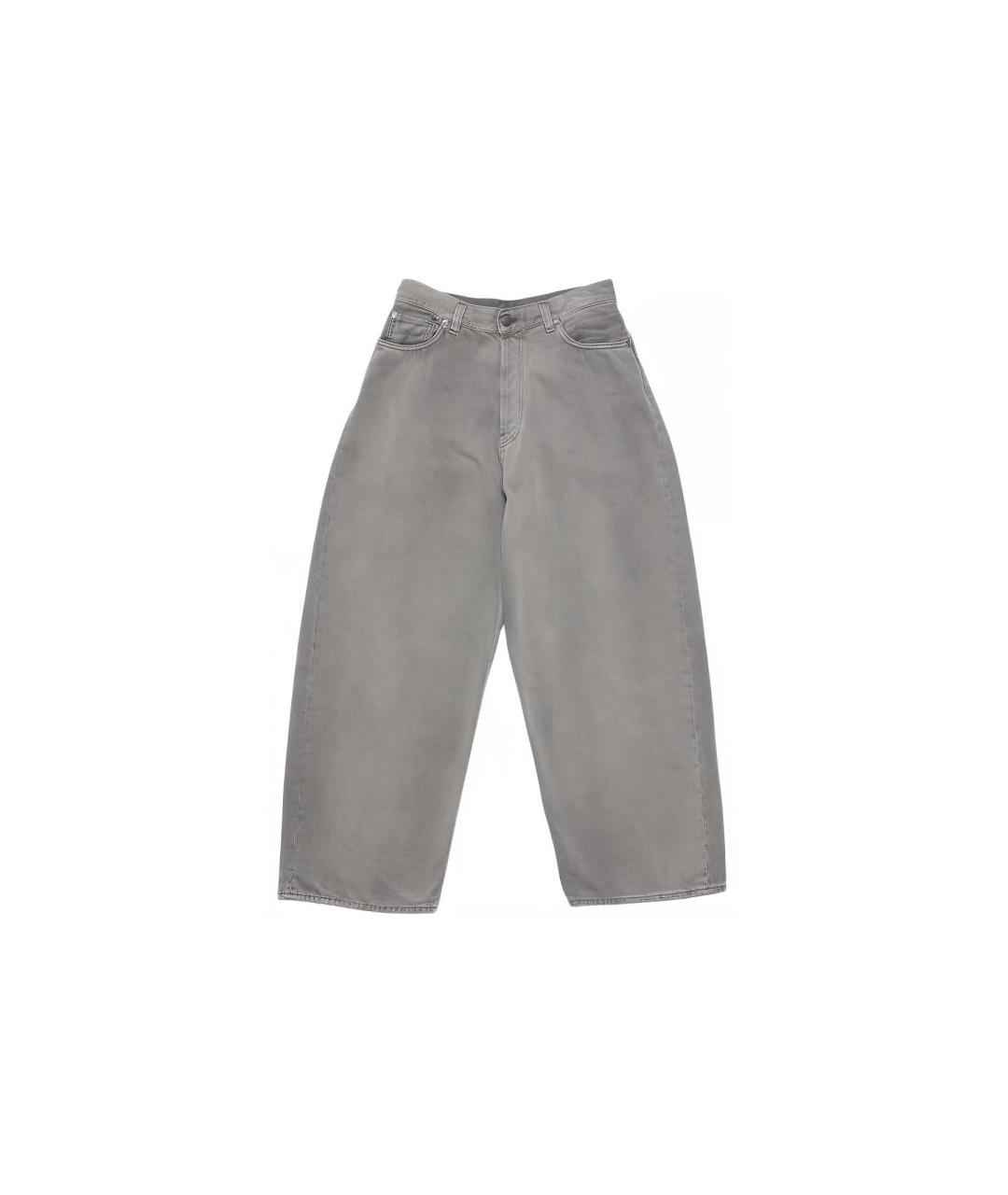 ACNE STUDIOS Серые хлопковые прямые джинсы, фото 4