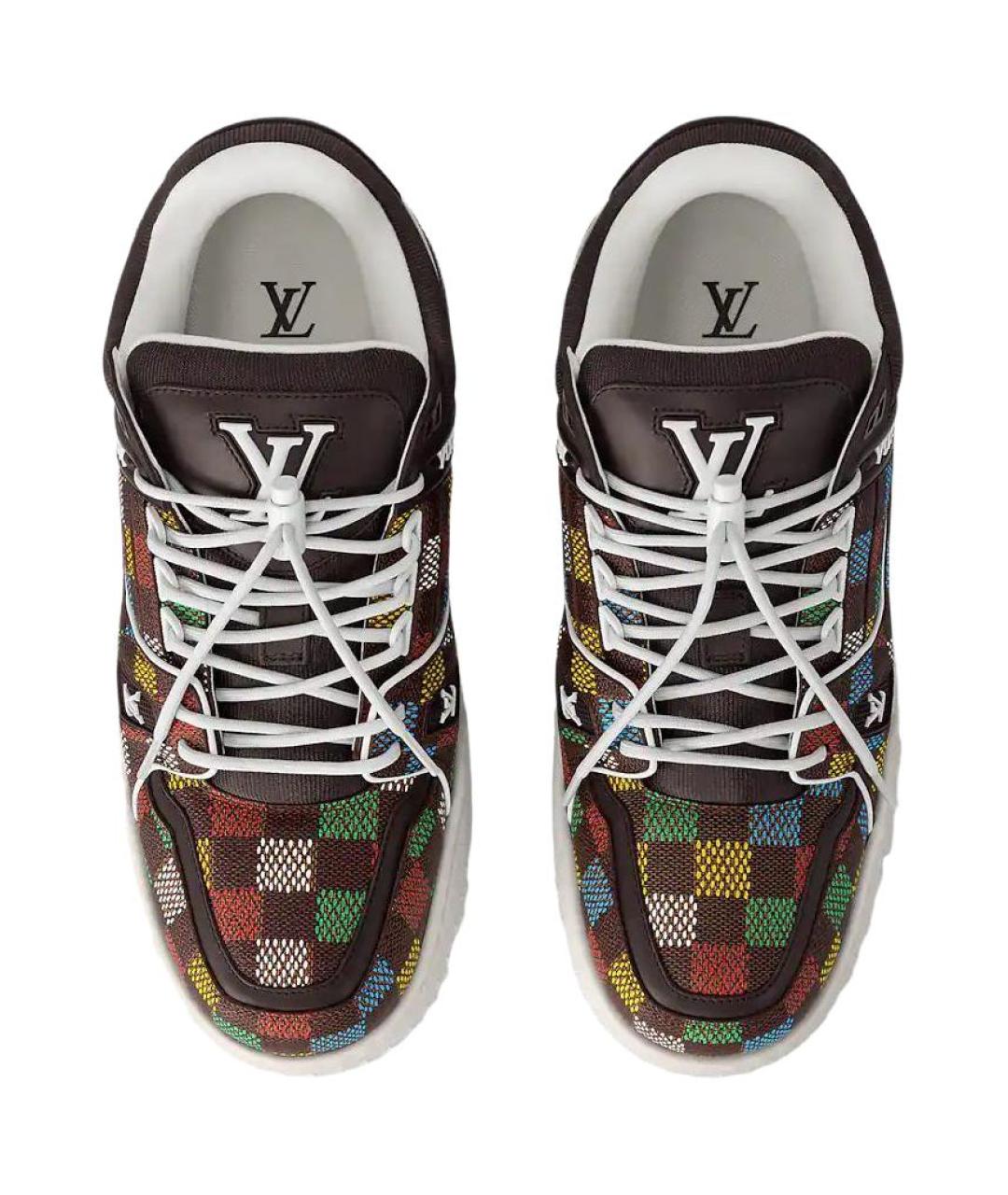 LOUIS VUITTON Черные кожаные высокие кроссовки / кеды, фото 4