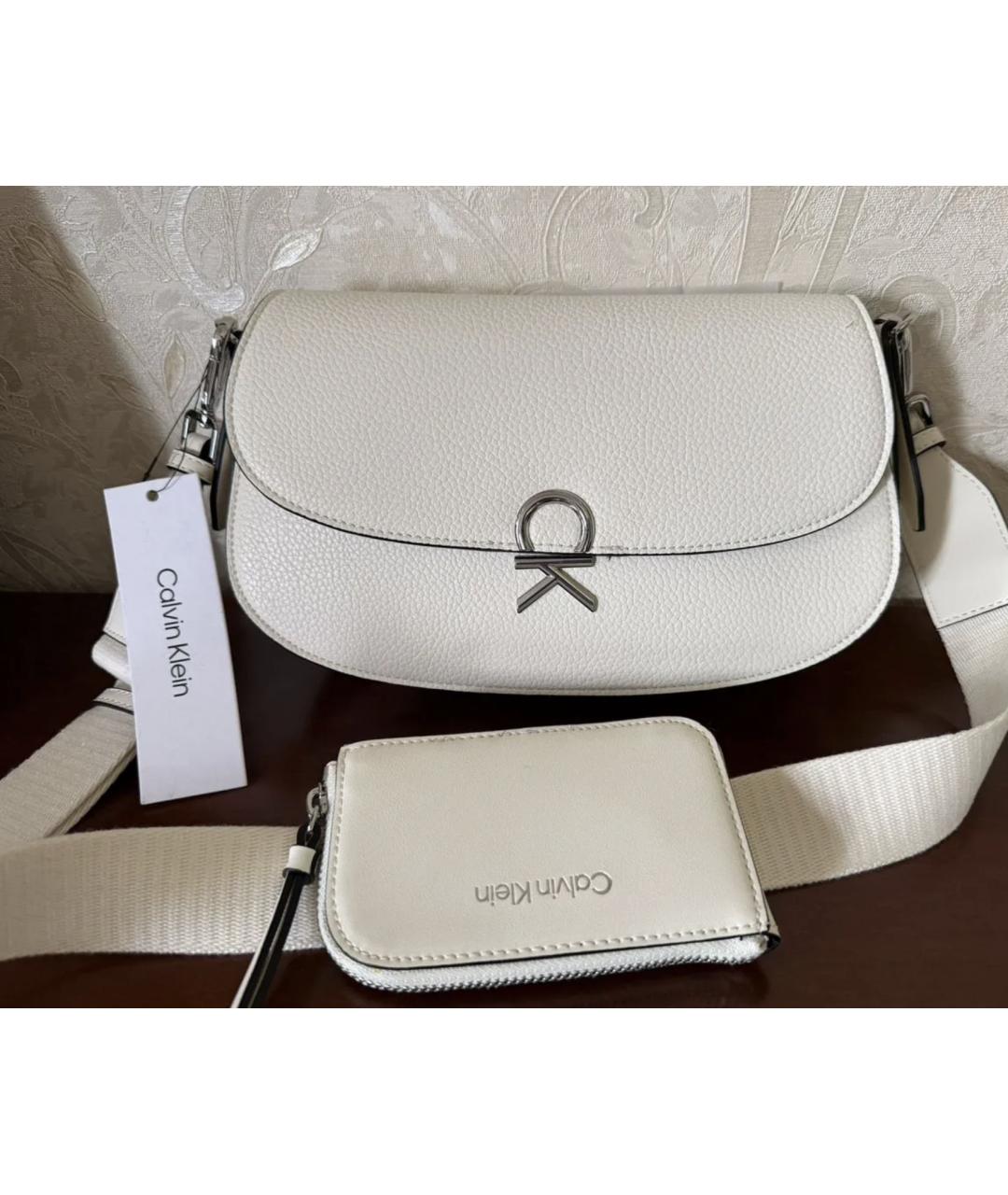 CALVIN KLEIN Белая поясная сумка из искусственной кожи, фото 10