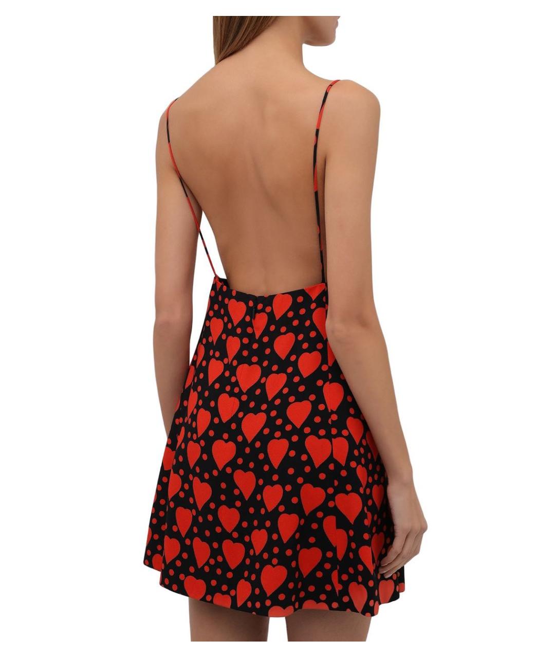 SAINT LAURENT Красное шелковое коктейльное платье, фото 3