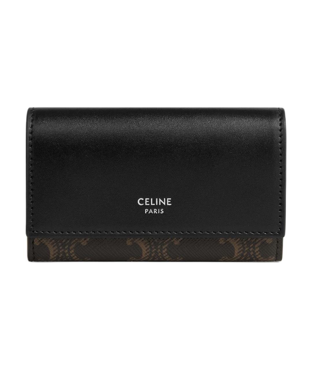 CELINE Черный кожаный кошелек, фото 1