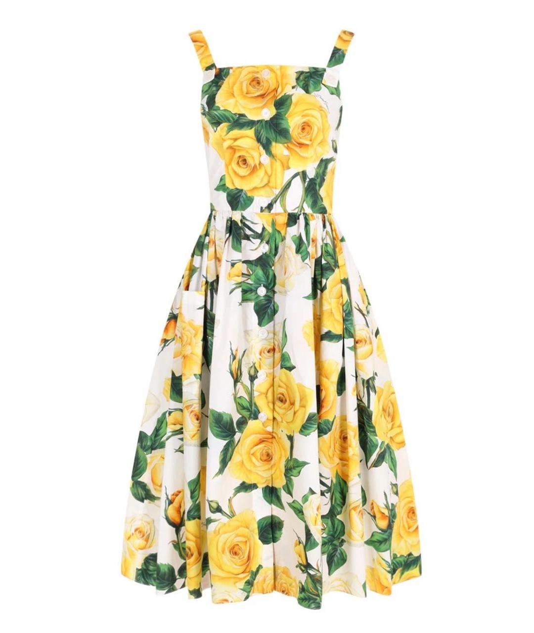 DOLCE&GABBANA Мульти хлопковый сарафан, фото 1
