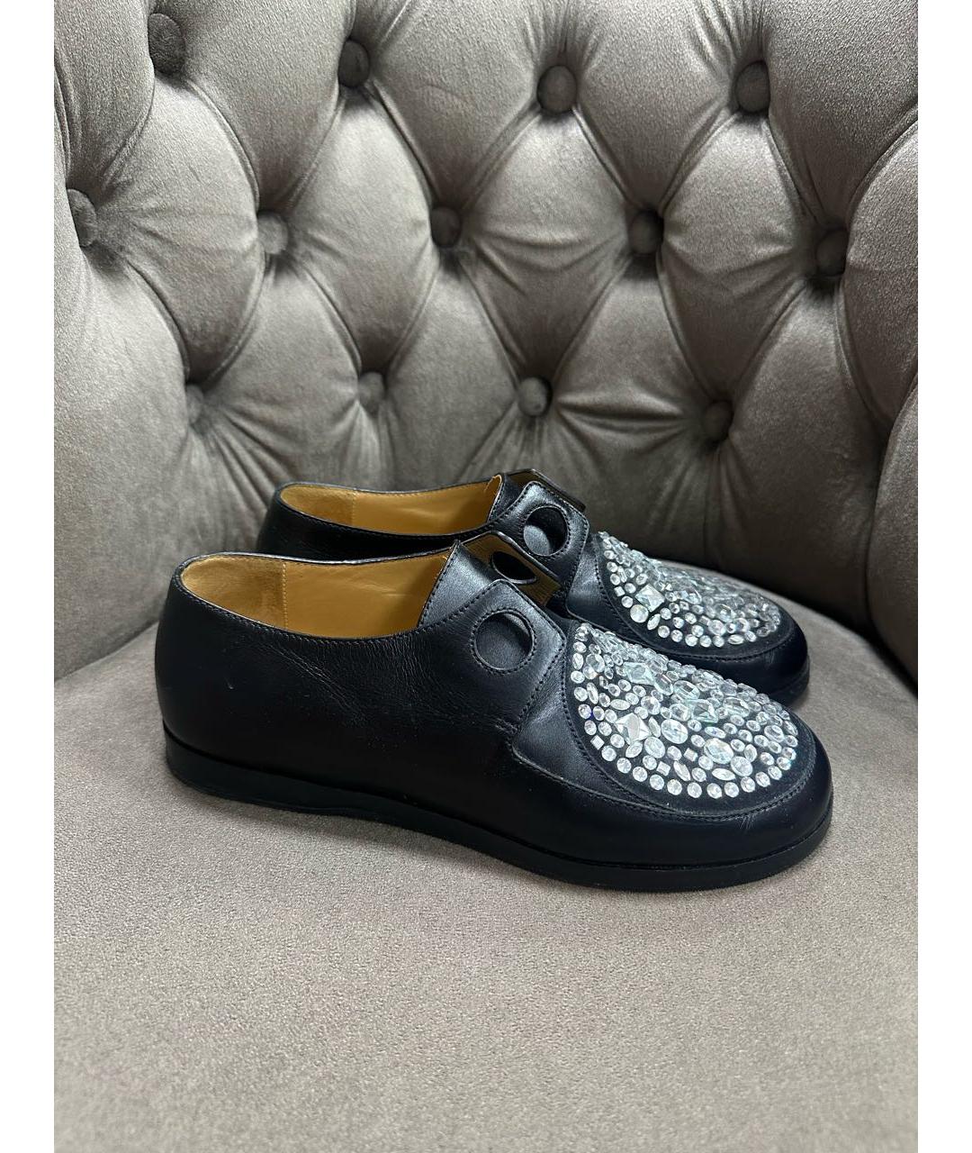 LOEWE Черные кожаные лоферы, фото 6
