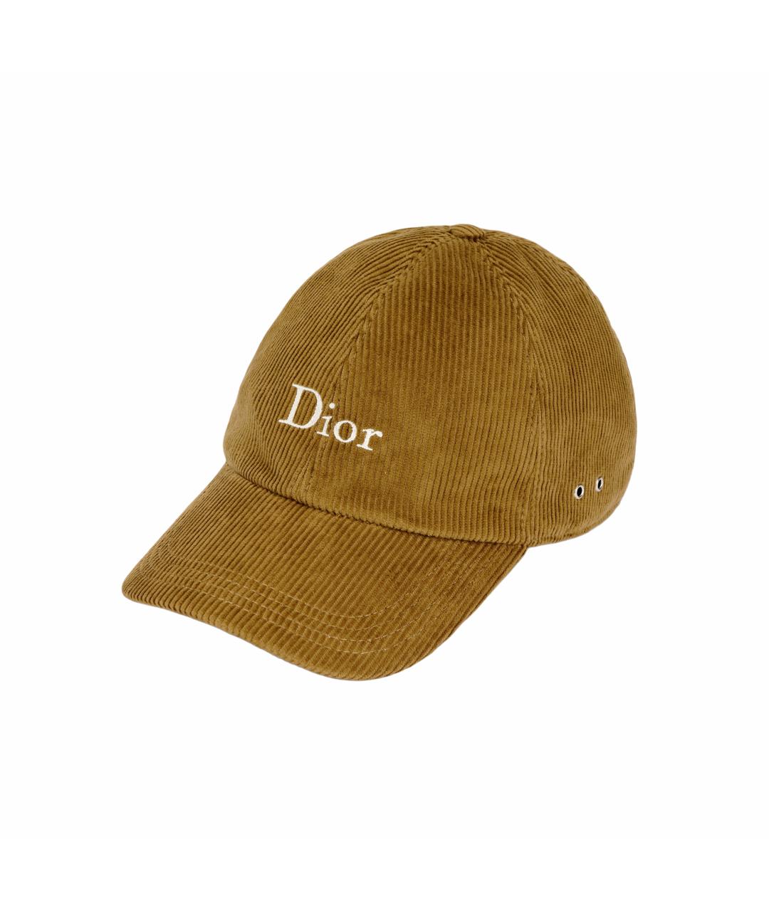 CHRISTIAN DIOR Коричневая хлопковая кепка/бейсболка, фото 1