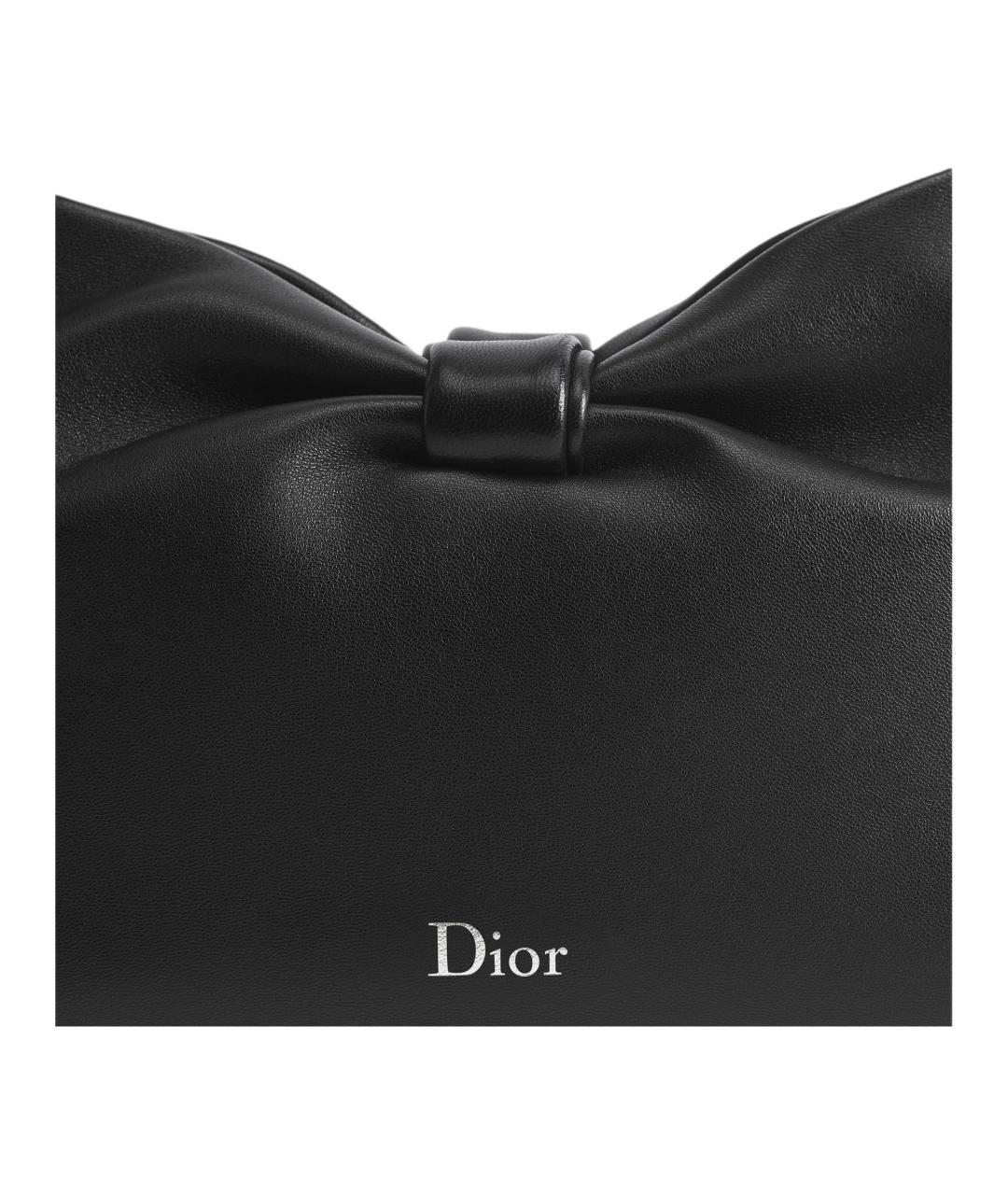 CHRISTIAN DIOR Черная кожаная сумка через плечо, фото 4