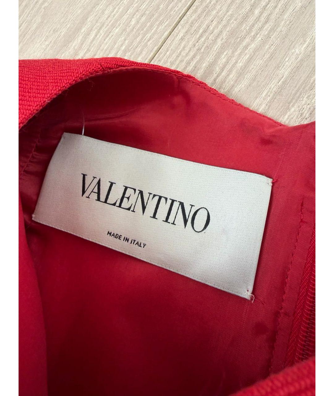 VALENTINO Красное шерстяное коктейльное платье, фото 3