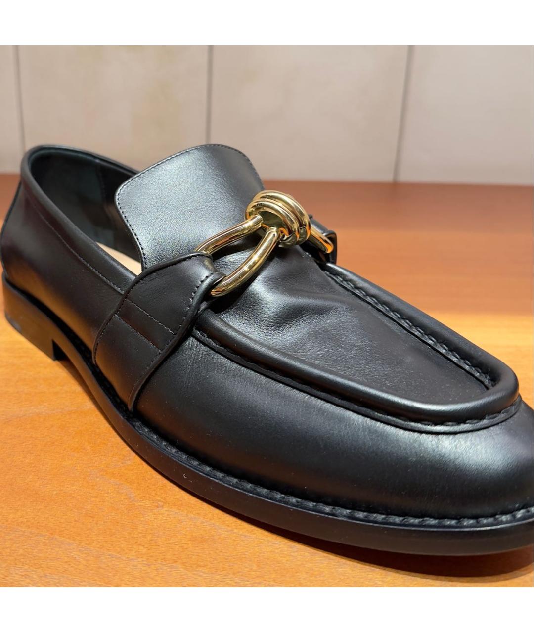 BOTTEGA VENETA Черные кожаные лоферы, фото 4