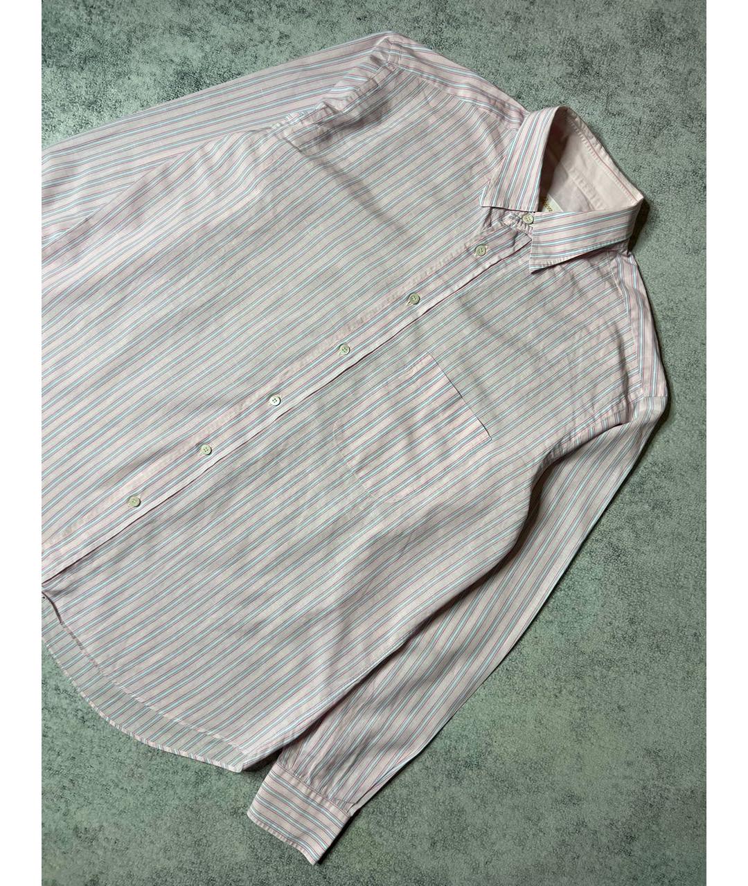 BRIONI Розовая льняная классическая рубашка, фото 3