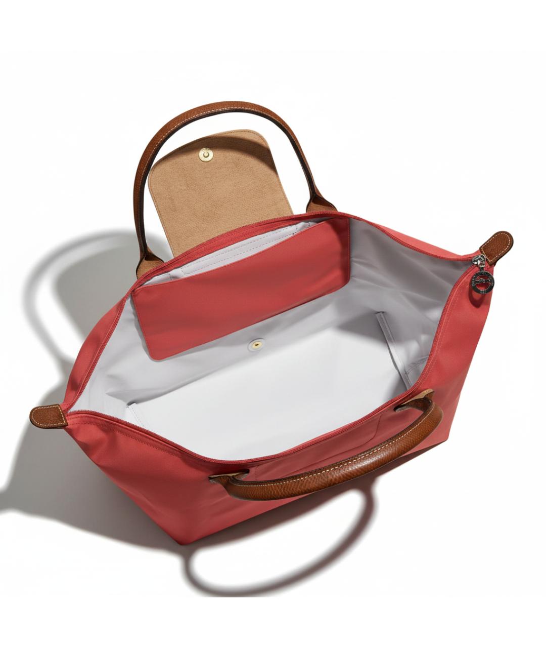 LONGCHAMP Коралловая нейлоновая сумка тоут, фото 4