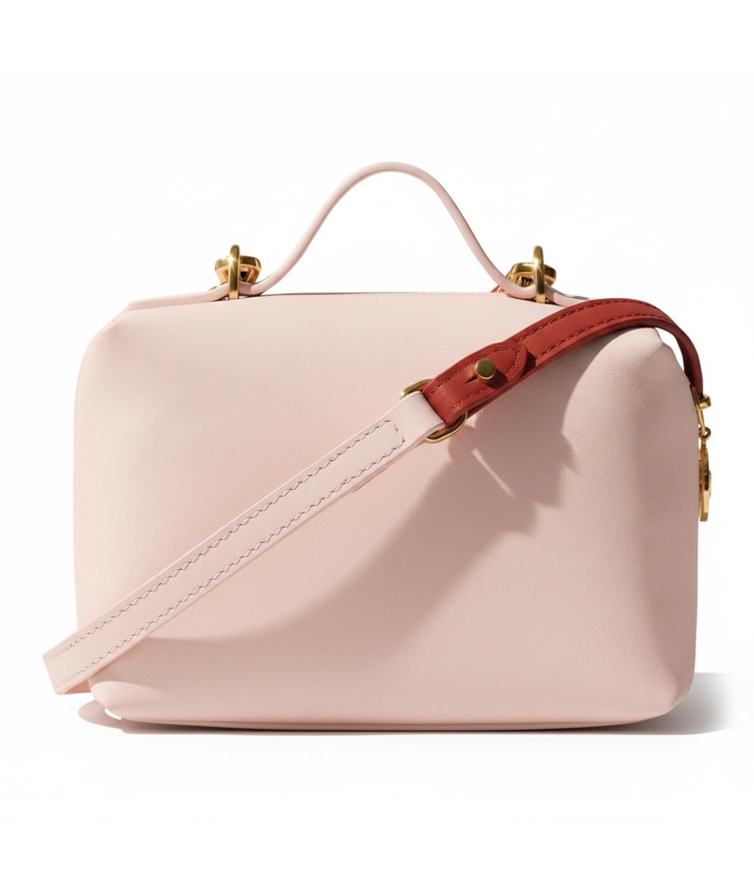 LONGCHAMP Розовая кожаная сумка с короткими ручками, фото 4