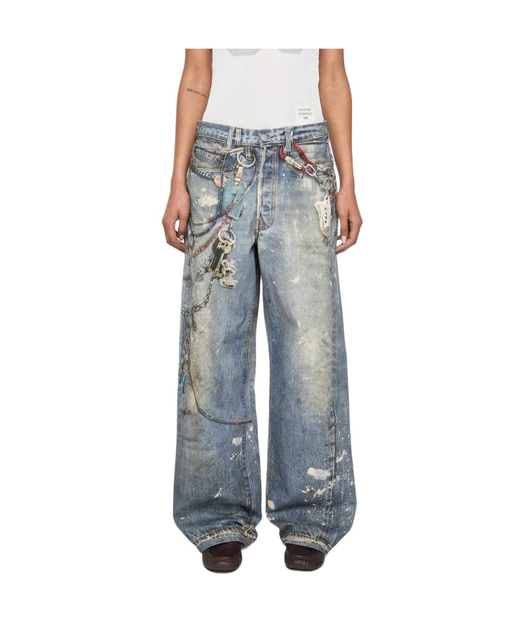 ACNE STUDIOS Синие прямые джинсы, фото 2