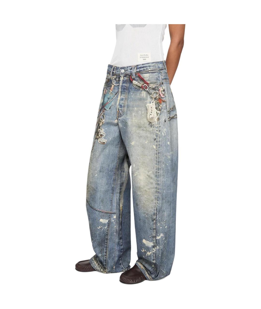 ACNE STUDIOS Синие прямые джинсы, фото 4