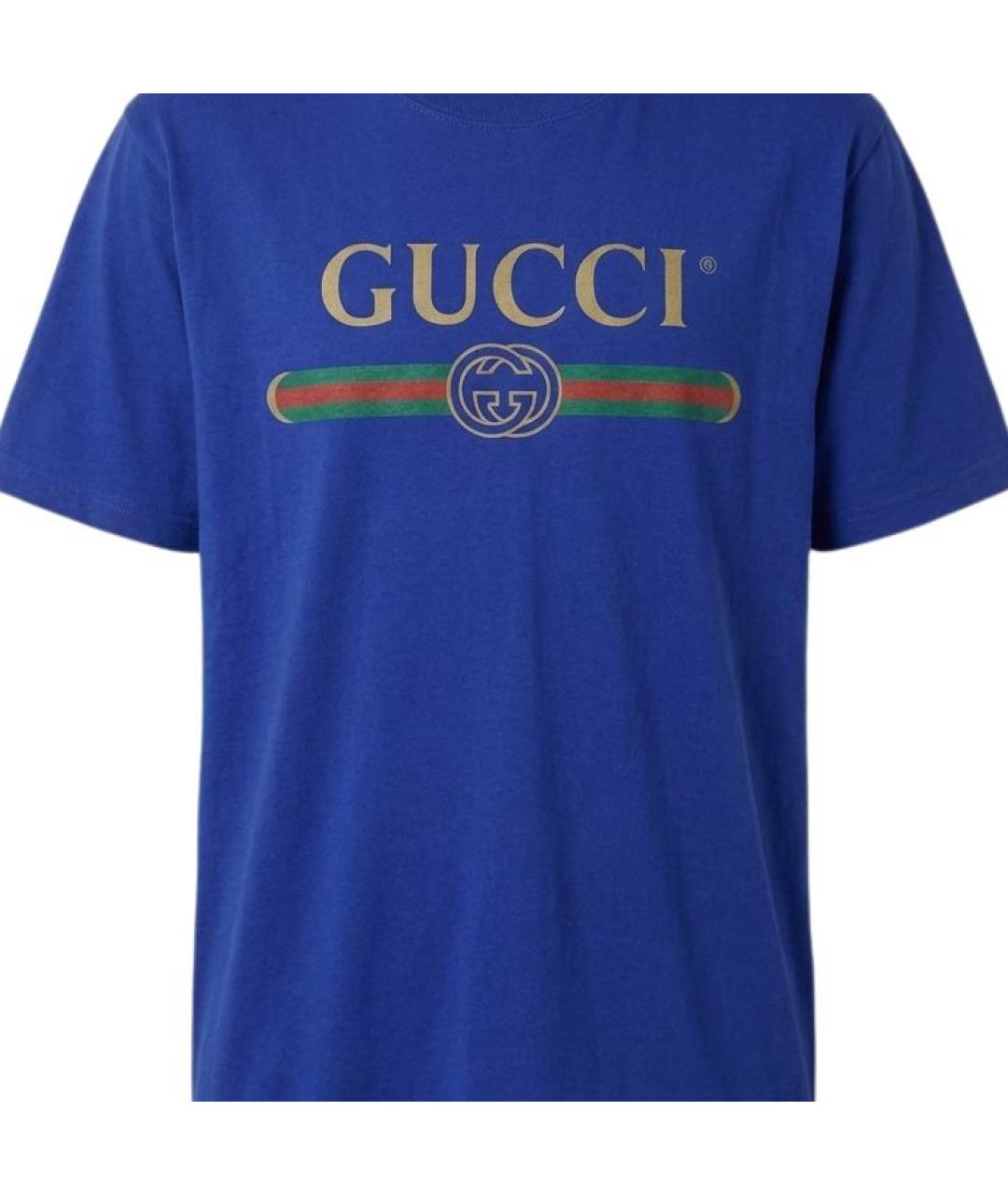 GUCCI Синяя футболка, фото 2
