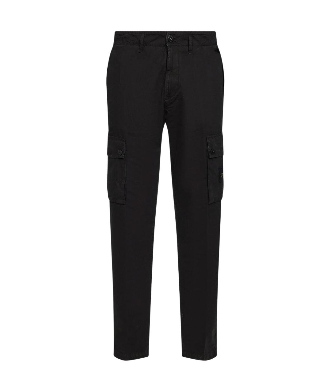STONE ISLAND Черные брюки чинос, фото 1