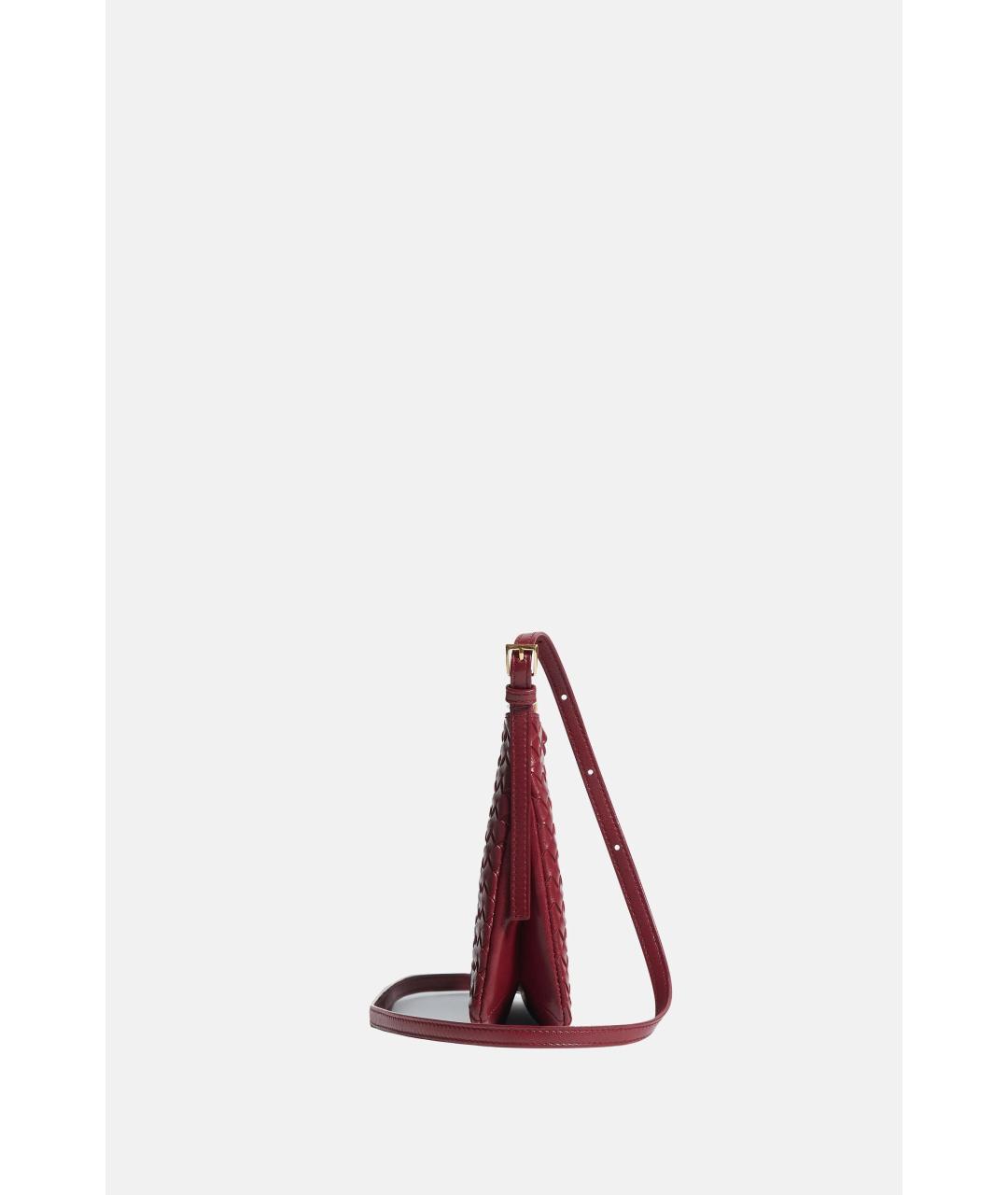 BOTTEGA VENETA Красная кожаная сумка через плечо, фото 2