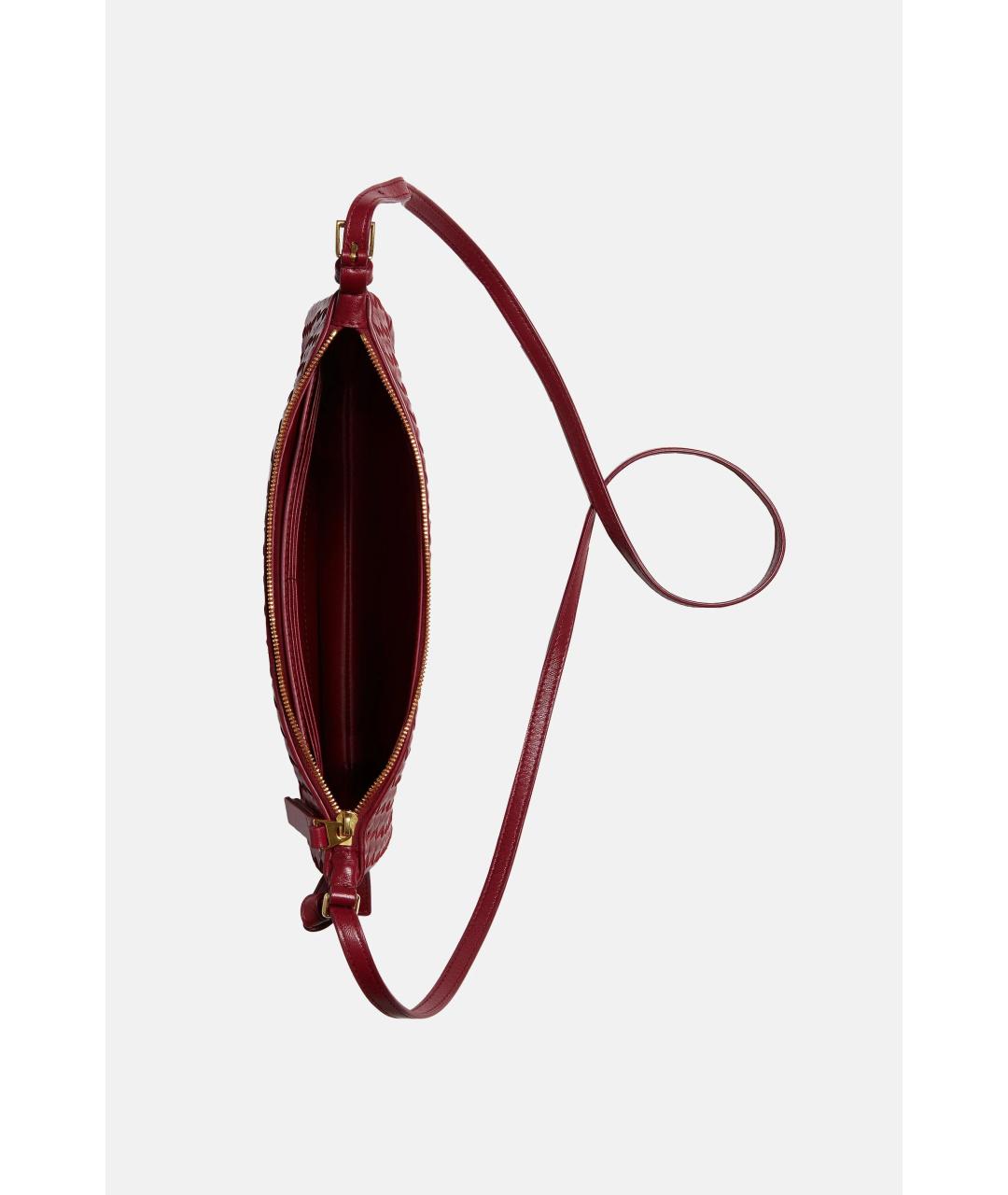 BOTTEGA VENETA Красная кожаная сумка через плечо, фото 3
