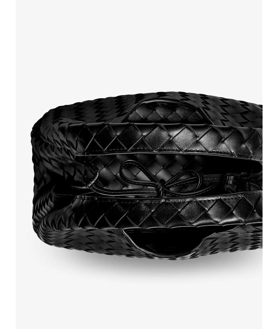 BOTTEGA VENETA Черная кожаная сумка через плечо, фото 2