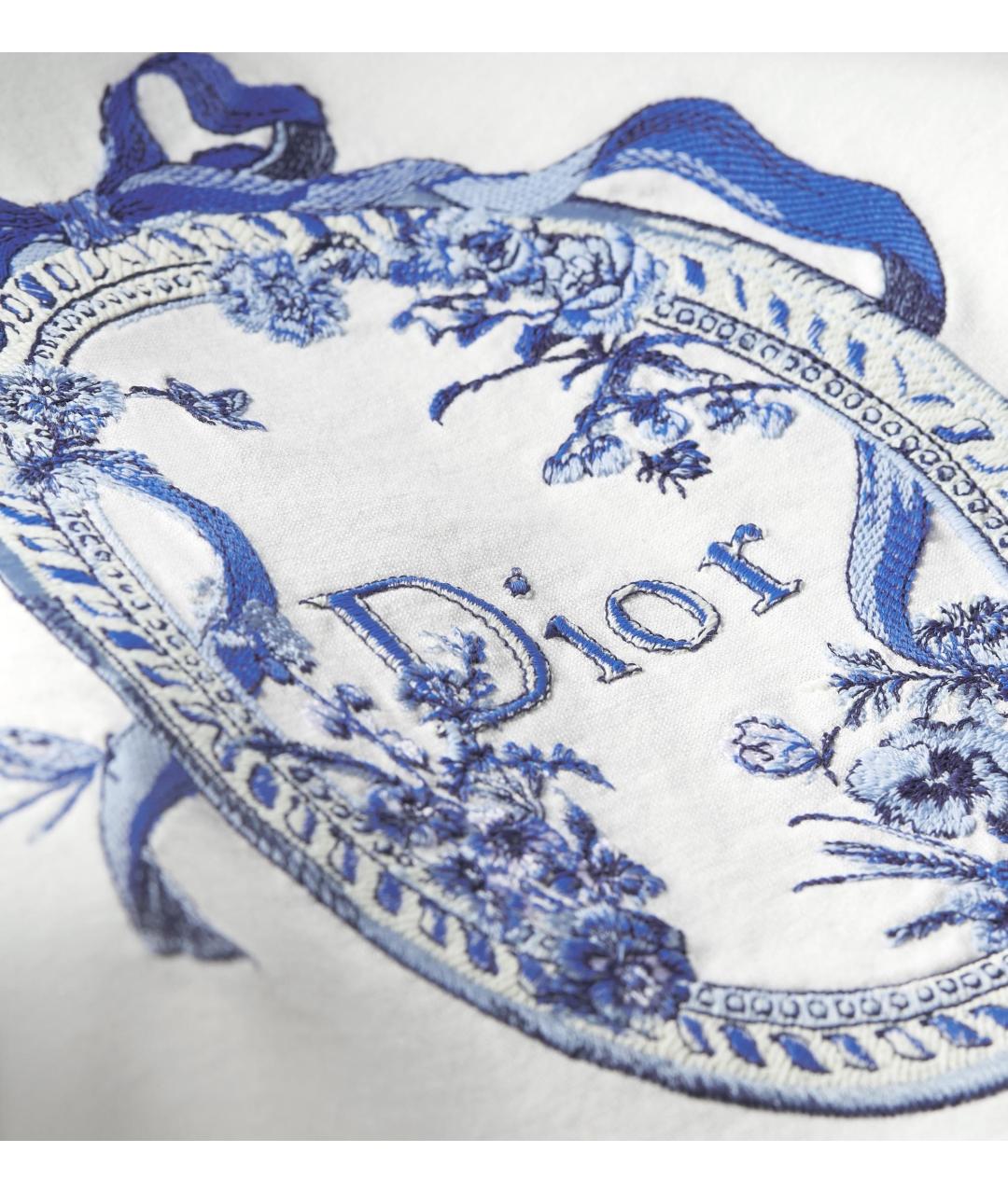CHRISTIAN DIOR Белая хлопковая футболка, фото 2