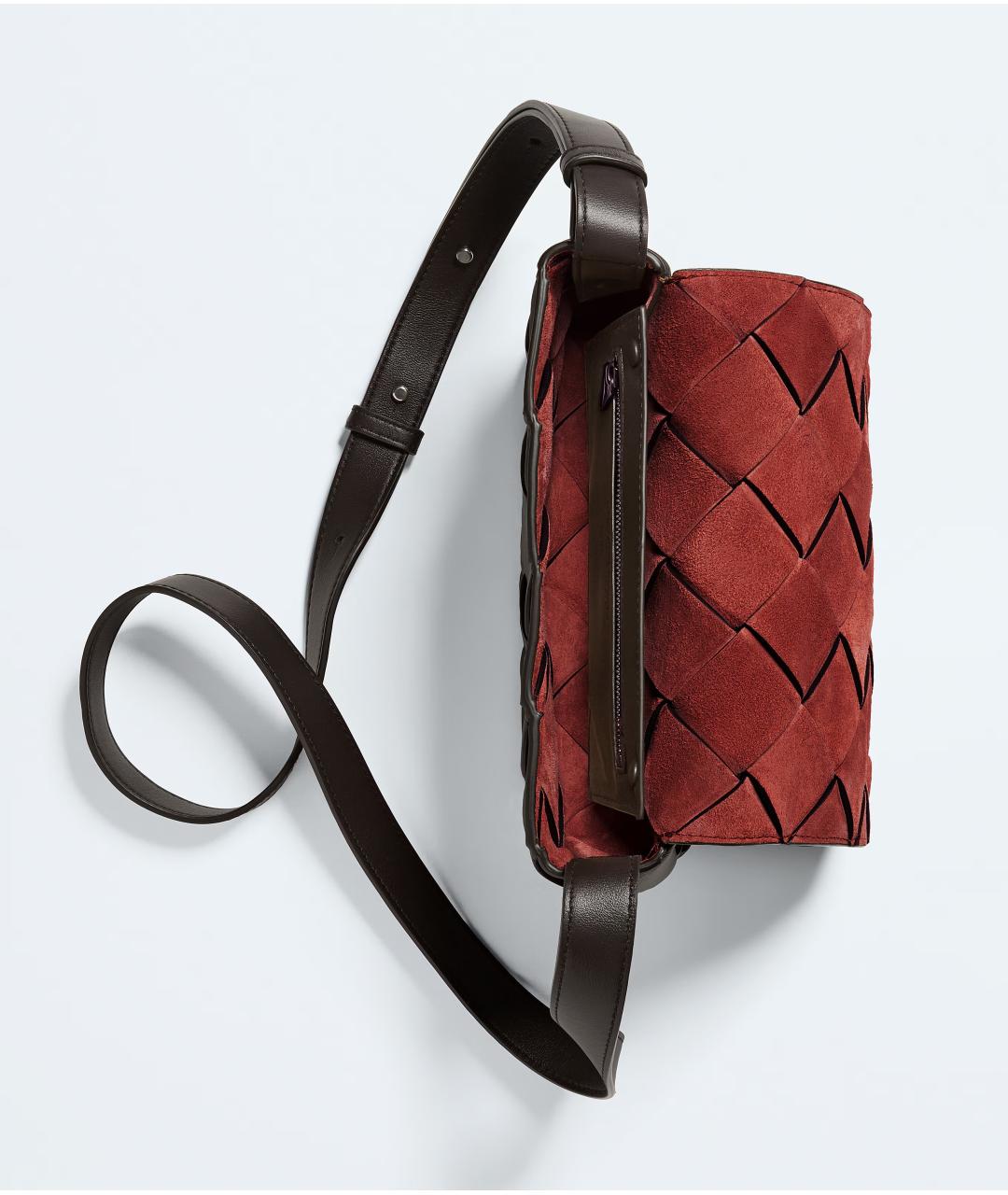 BOTTEGA VENETA Коричневая кожаная сумка на плечо, фото 5